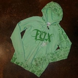 FOX small green hoodie